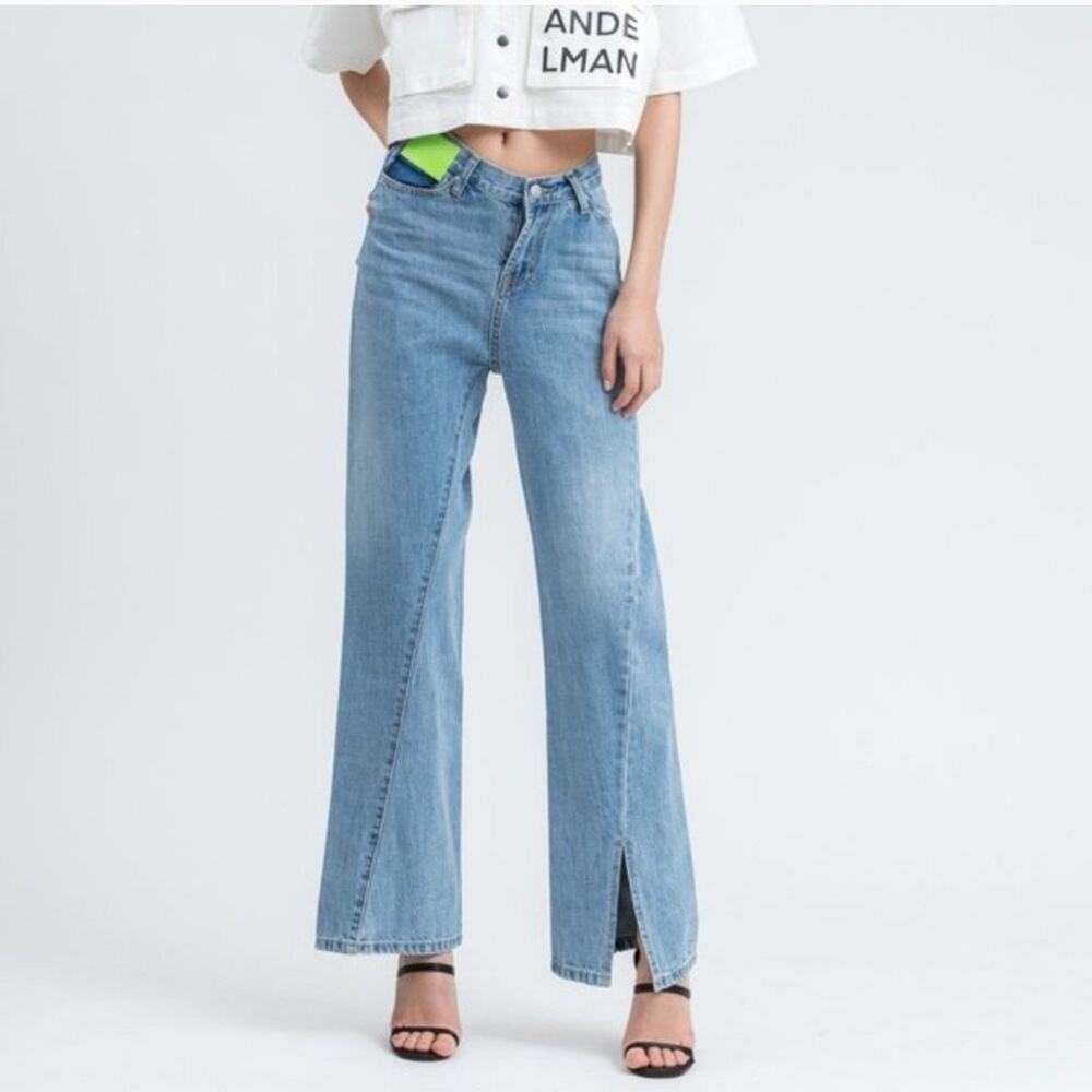 Ann Andelman Lizard Patch Denim Jeans Size 26
